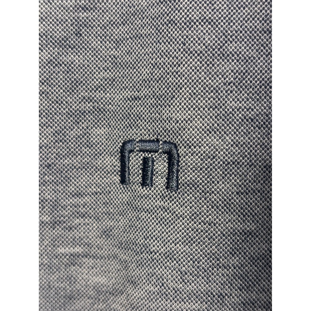 TravisMathew Mens Short Sleeve Polo Shirt Blue Gray Heathered Golf Top Size L - Picture 2 of 7